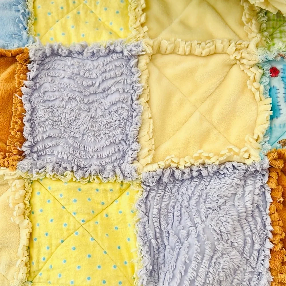 Handmade Child’s Rag Quilt / So So Cute / Unisex - Picture 11 of 16